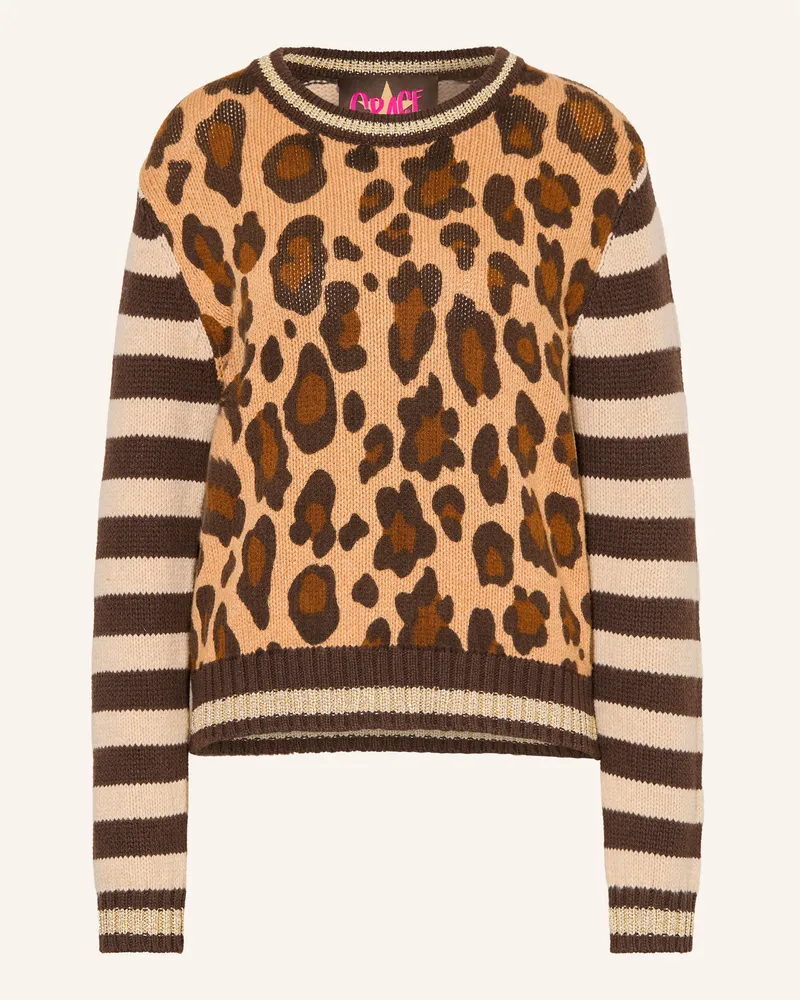 Grace Pullover Mit Cashmere braun Dunkelbraun