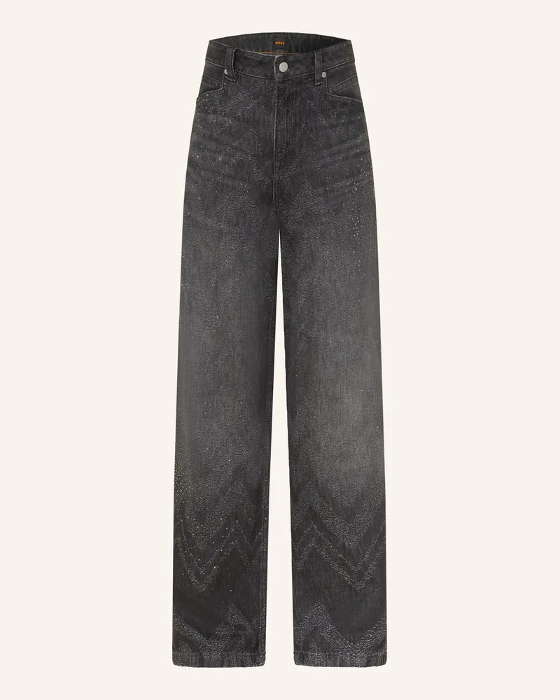 HUGO BOSS Straight Jeans SLOUCHY mit Schmucksteinen 002