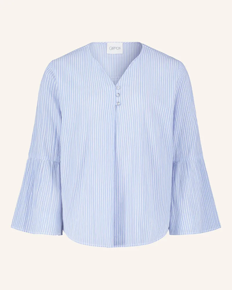 Cartoon Blusenshirt mit 3/4-Arm Hellblau