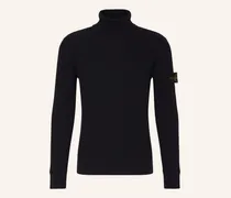 Rollkragenpullover blau