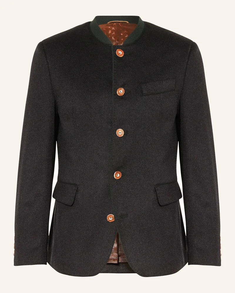 Habsburg Trachtenjacke Johann Karl Aus Cashmere grau Dunkelgrau