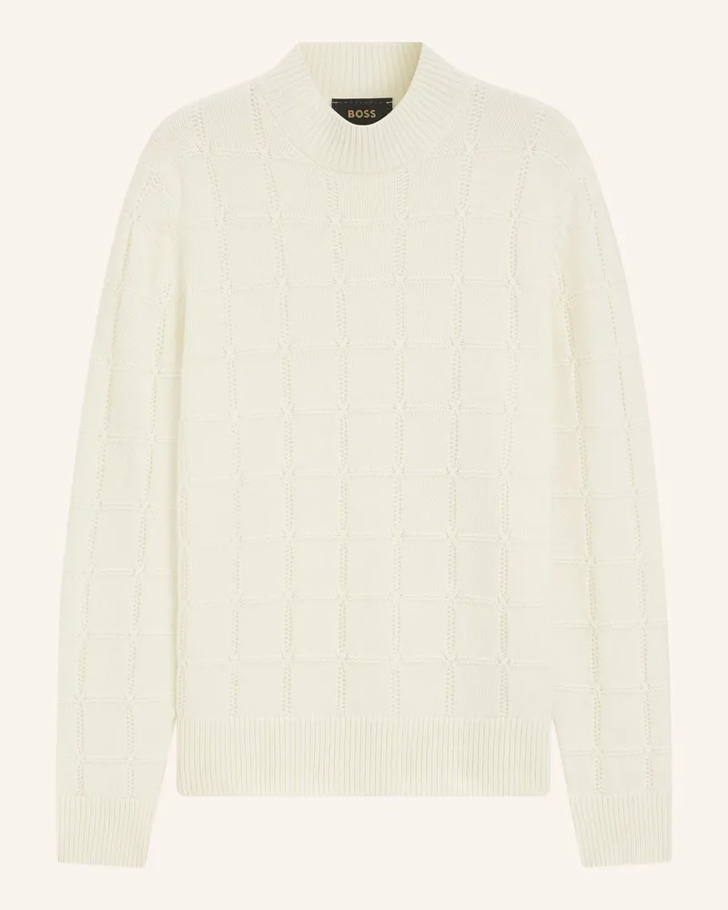 HUGO BOSS Pullover Fredo Regular Fit beige Weiss