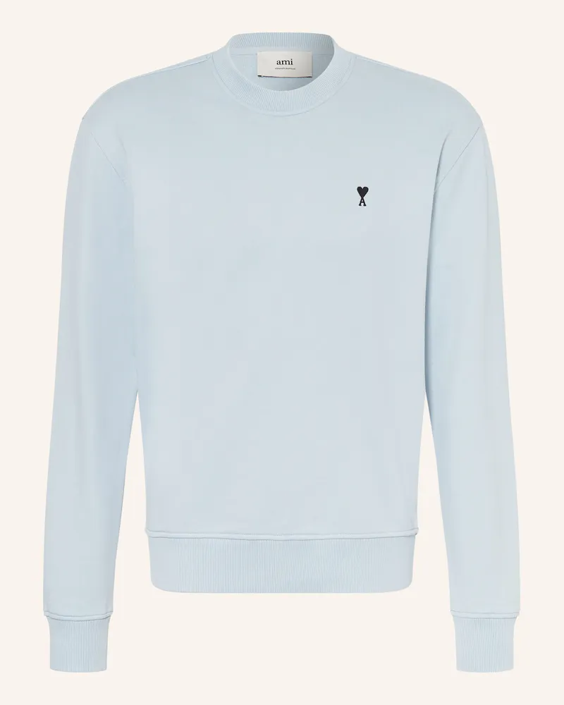 AMI Paris Sweatshirt MOLLETON Hellblau