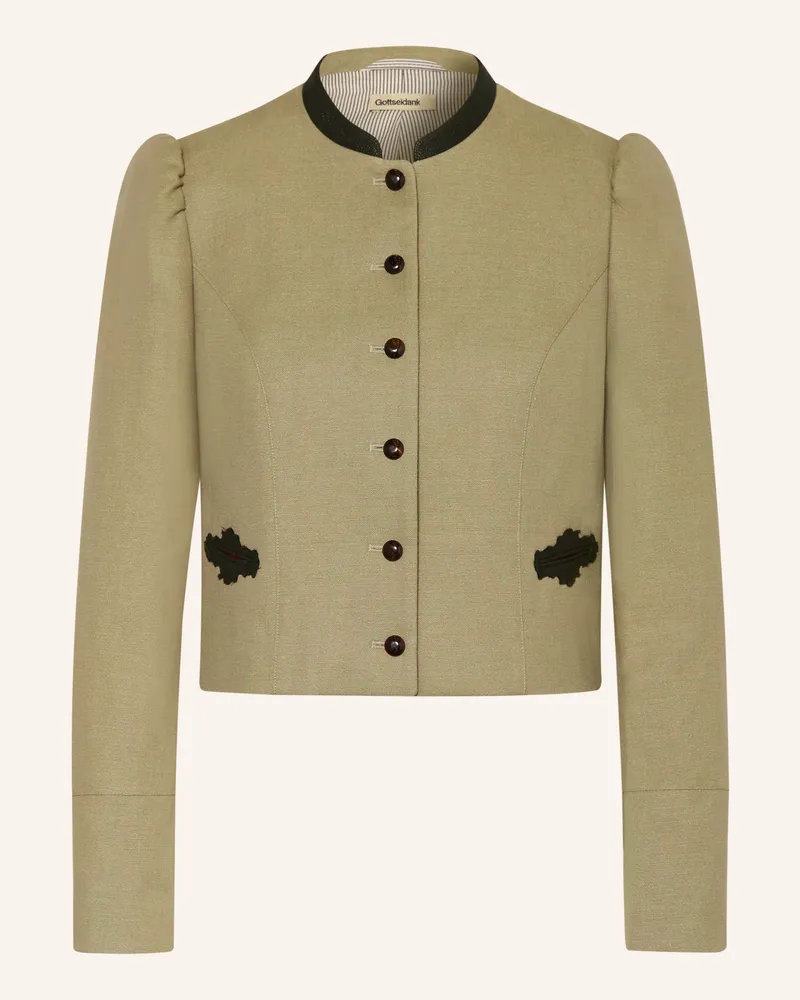 Gottseidank Janker Flora Mit Leinen gruen Hellgrün