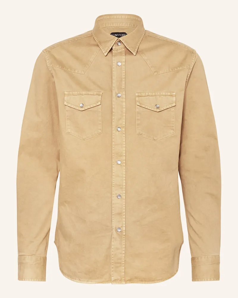 Tom Ford Hemd Beige