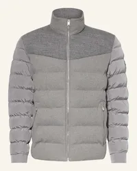 HUGO BOSS Steppjacke CLANELLO im Materialmix Grau