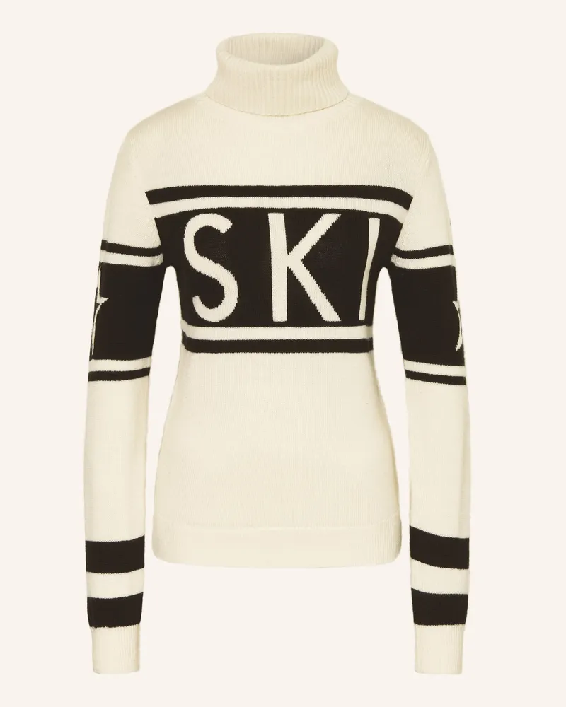 Perfect Moment Pullover Schild Aus Merinowolle weiss Creme