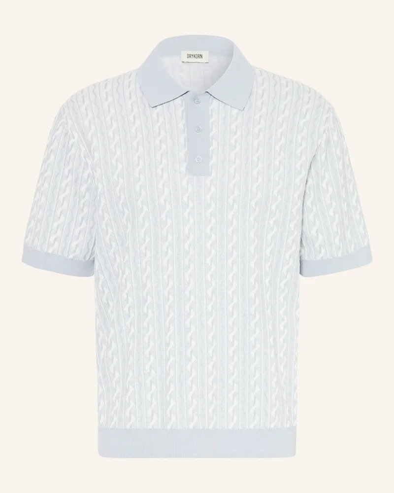 Drykorn Strick-Poloshirt TAMIAN Relaxed Fit Hellblau