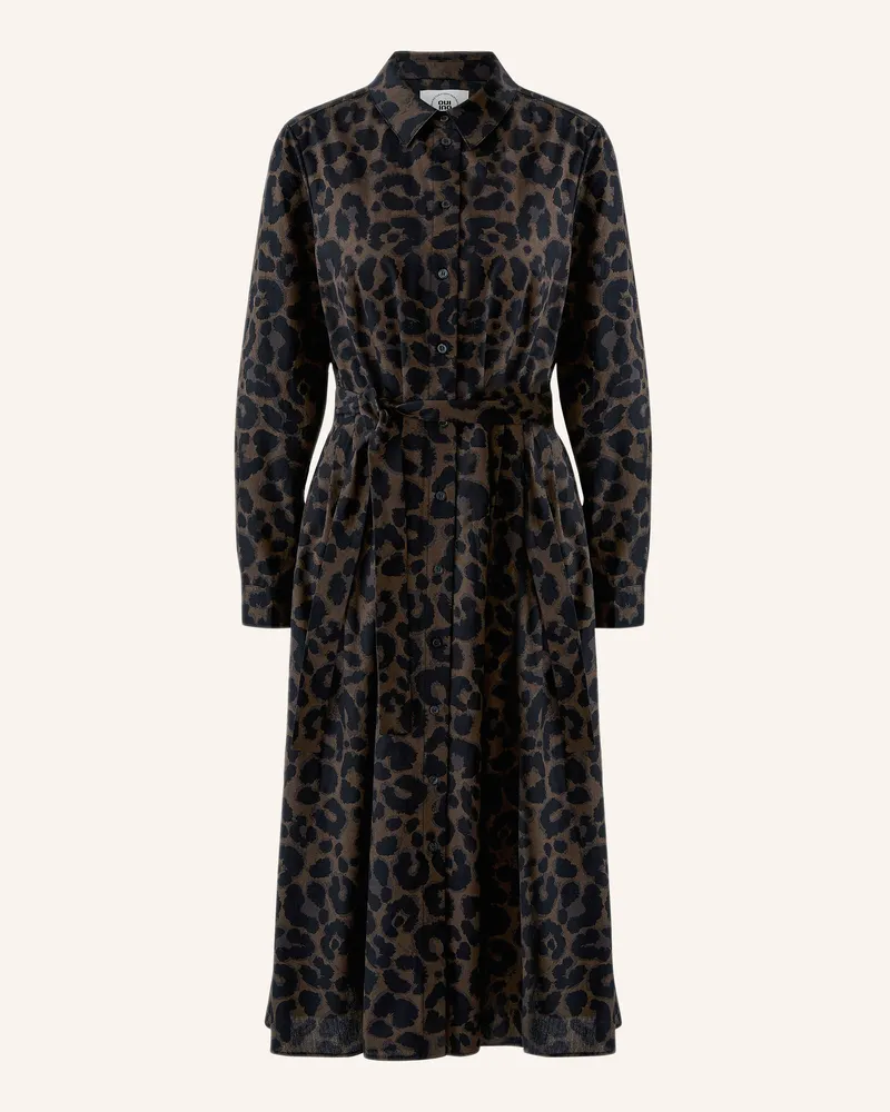 Oui  Hemdblusenkleid braun Dunkelbraun