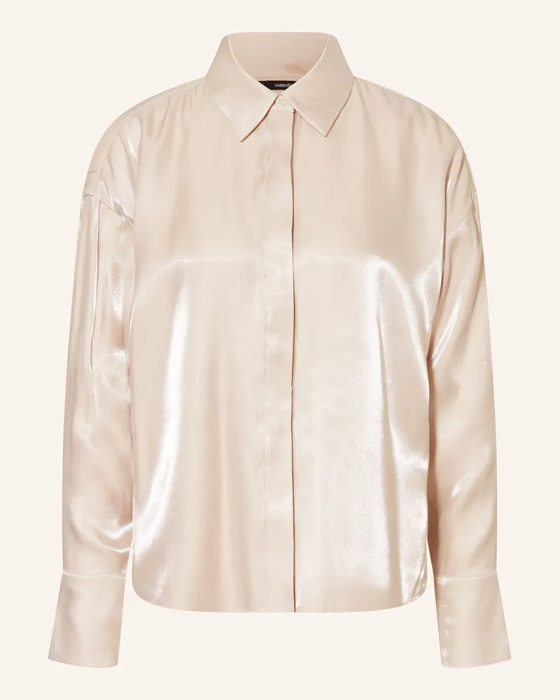 someday. Hemdbluse Zoldana Aus Satin beige Creme