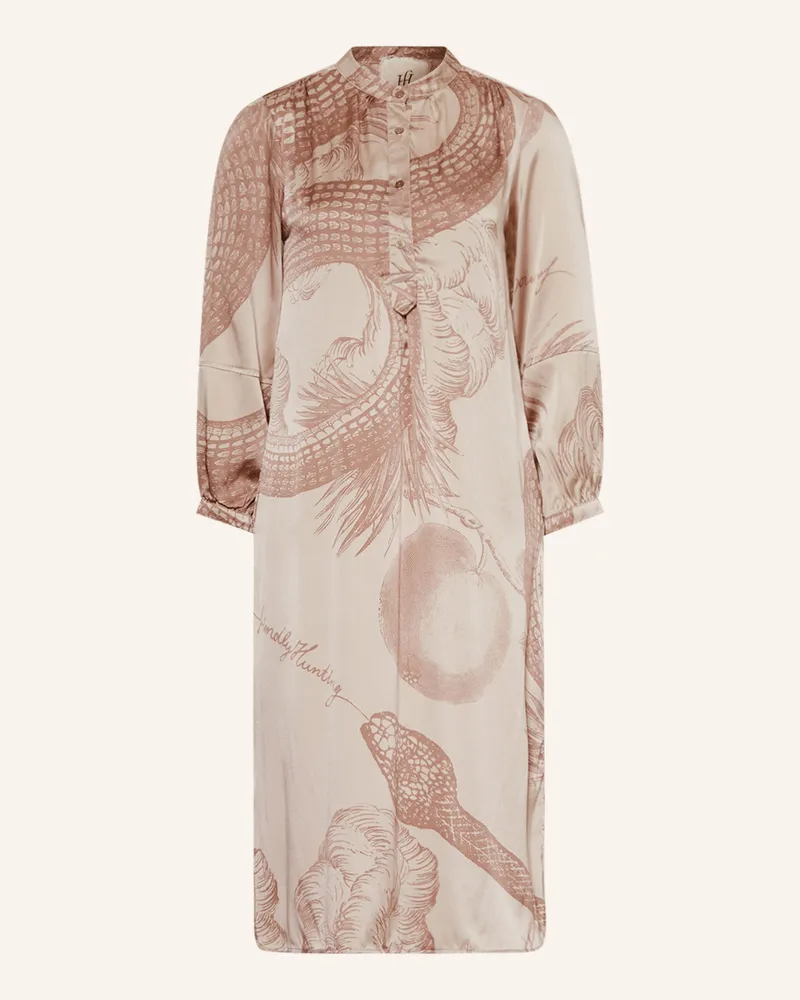 Friendly Hunting Seidenkleid Garden Eden beige Rosé