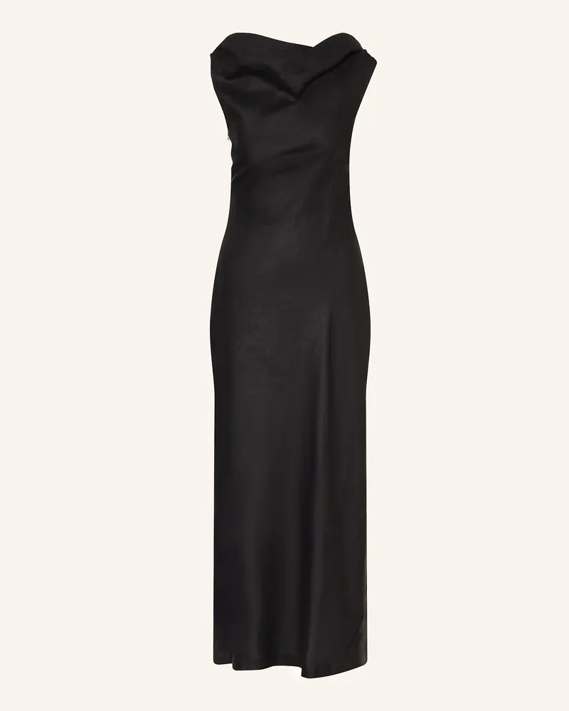 Faithfull The Brand Leinenkleid Suis schwarz Schwarz