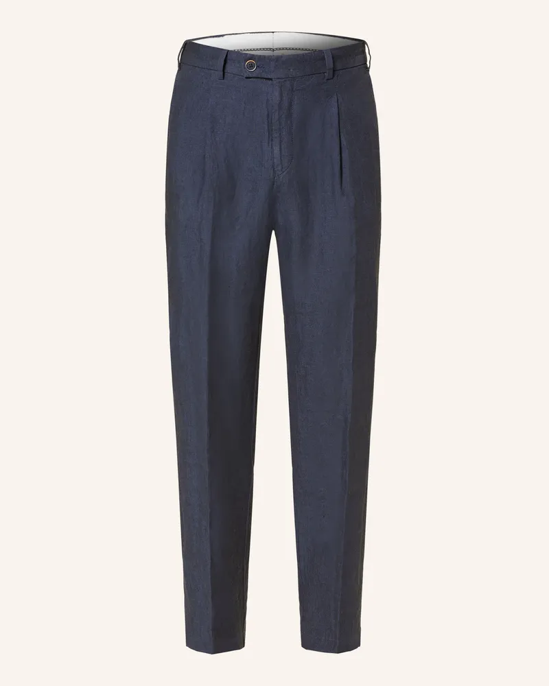 Hiltl Leinenchino Primo Regular Fit blau Dunkelblau