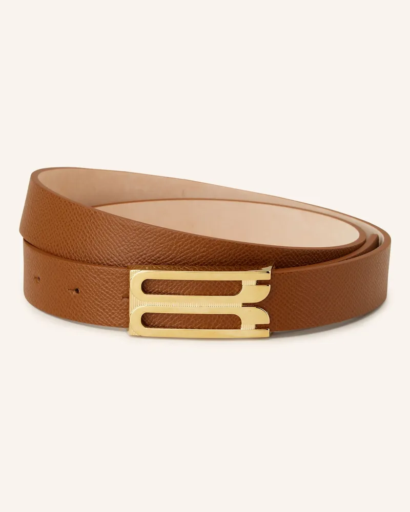 Victoria Beckham Ledergürtel Cognac