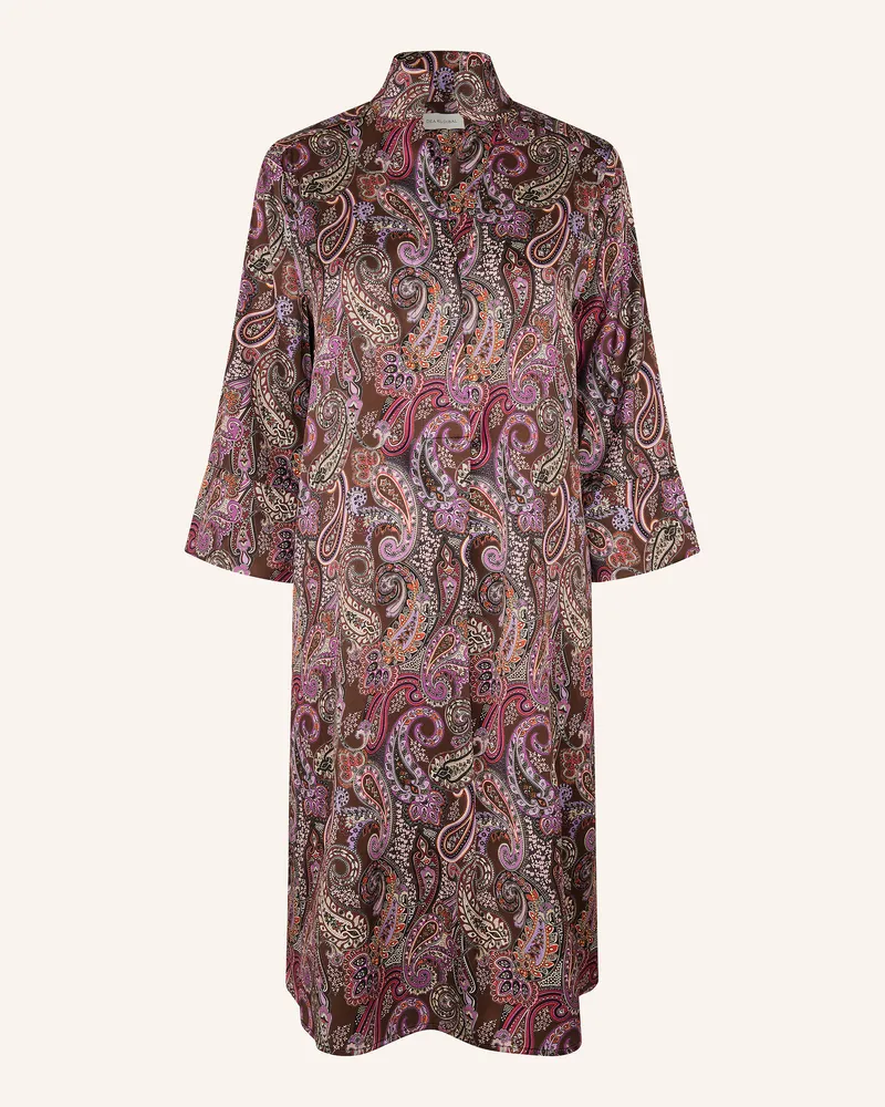 Kudibal Kleid Kamilles Mit Seide Und 3/4-Arm braun Dunkelbraun