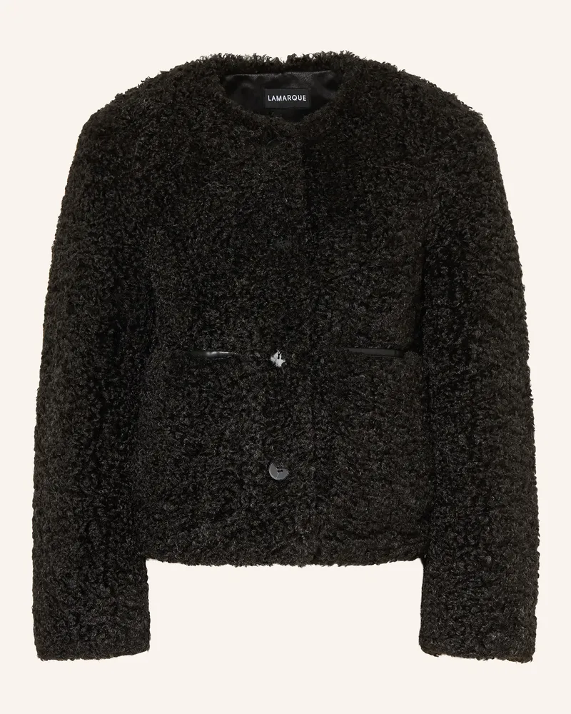 LAMARQUE Kunstfell-Jacke Emilia schwarz Schwarz