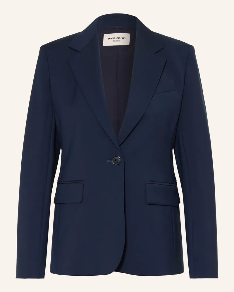 Max Mara Blazer Lamine blau Dunkelblau