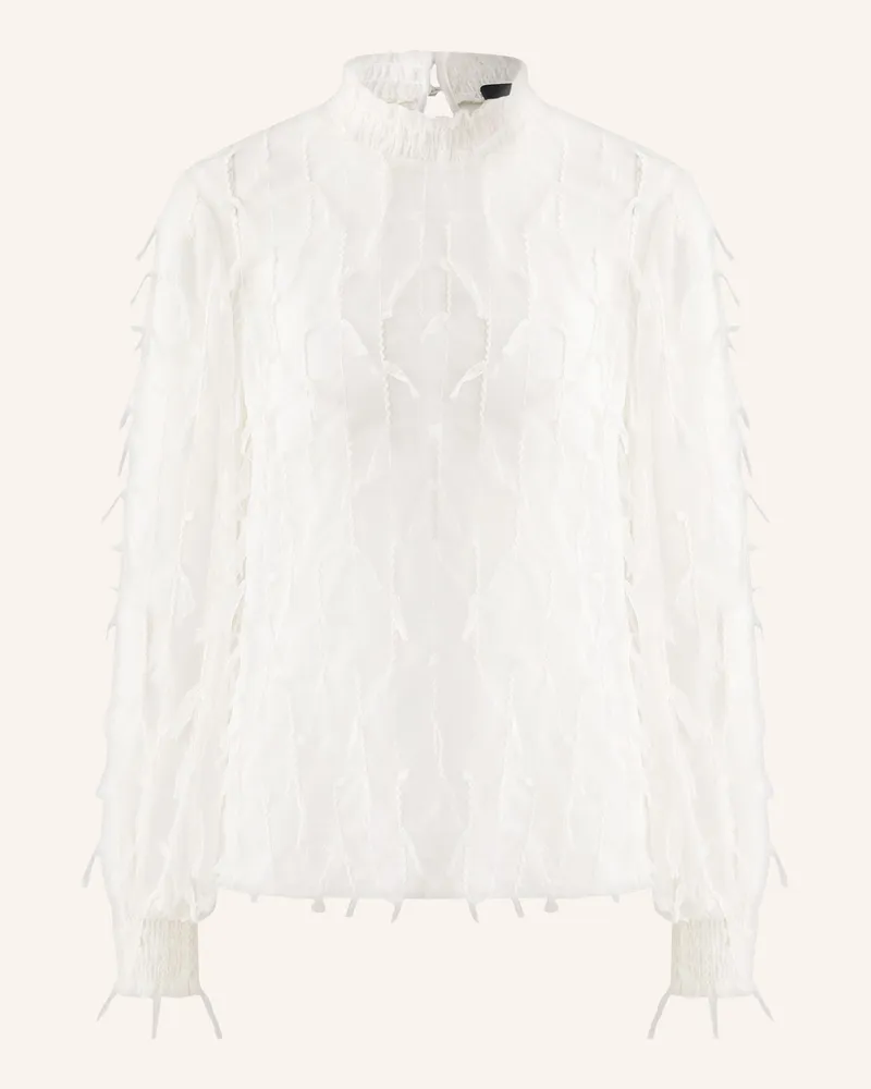 Oui  Blusenshirt Mit Plissees weiss Weiss