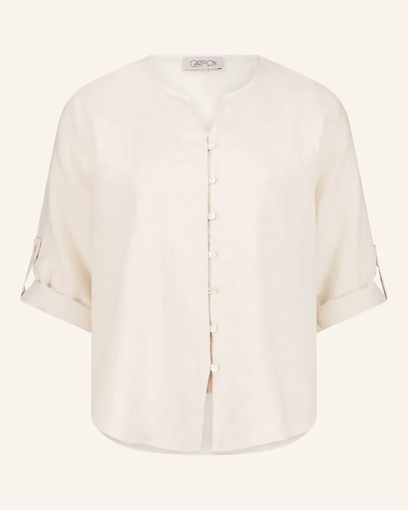 Cartoon Leinenbluse beige Ecru