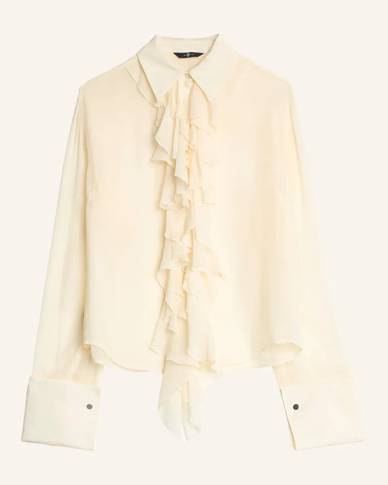 7 for all mankind Ruffle Shirt weiss Ecru