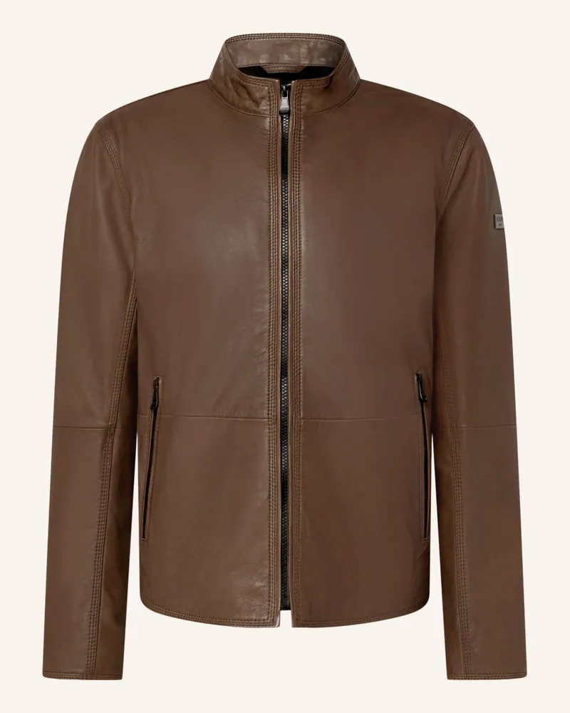 JOOP! Lederjacke beige Braun
