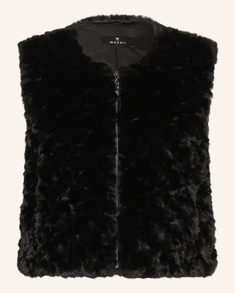 monari Kunstfell-Weste schwarz Schwarz