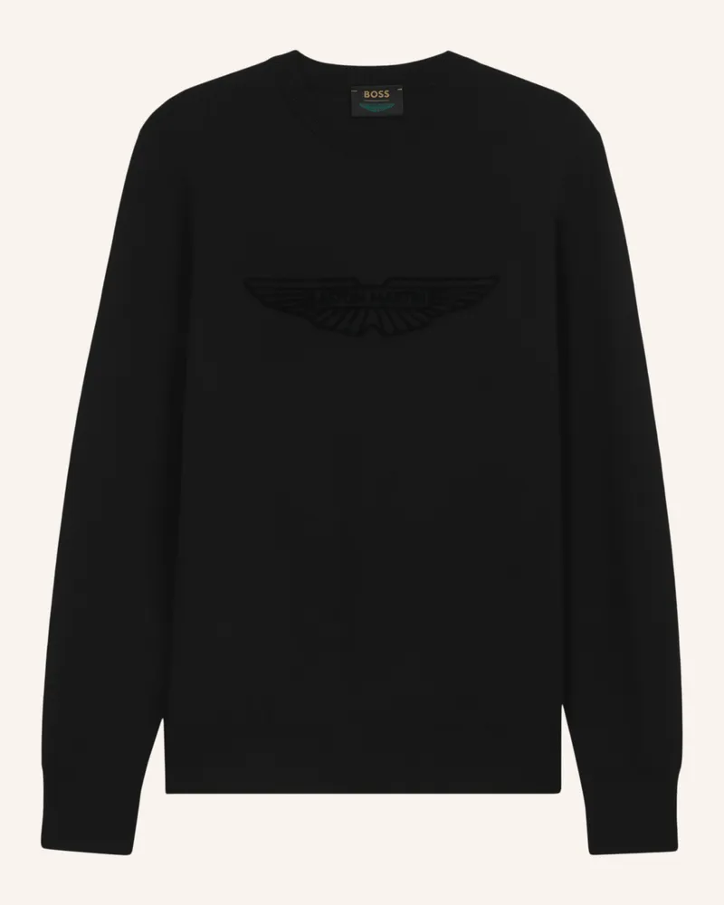 HUGO BOSS Pullover ELECTRICO_2_AM Regular Fit Schwarz