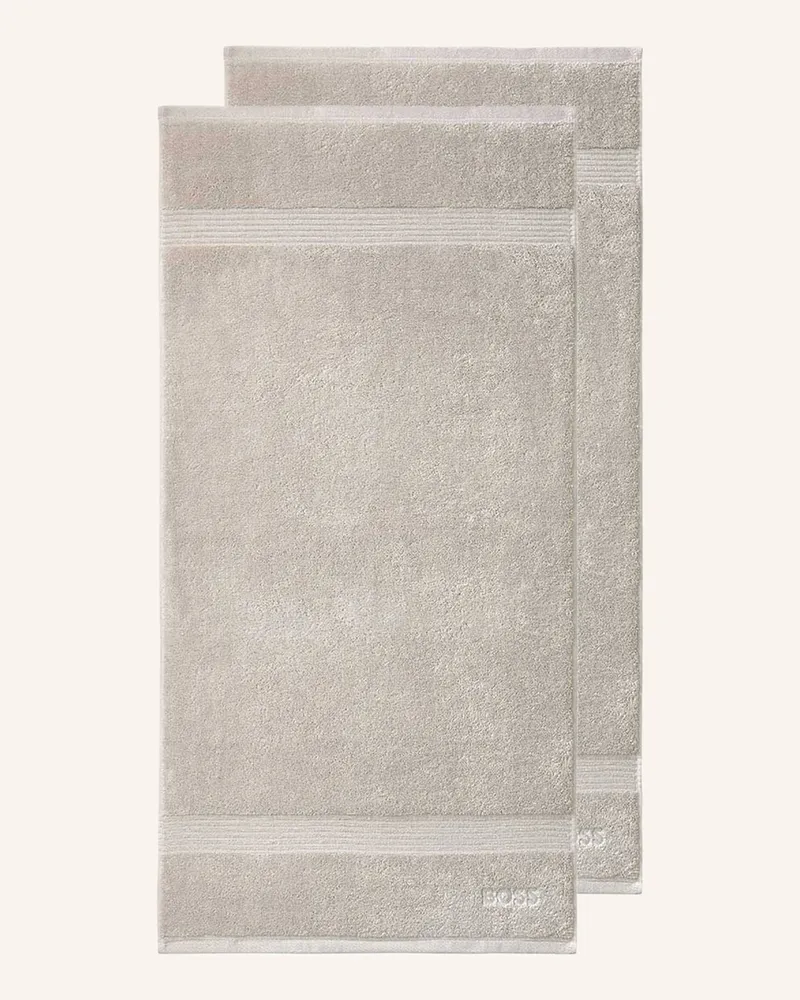 HUGO BOSS Handtuch 2er Set Loft grau Creme