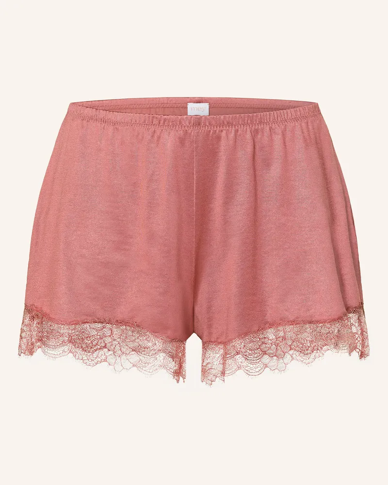 Mey Schlafshorts Serie Pure Shine Lace rosa Altrosa