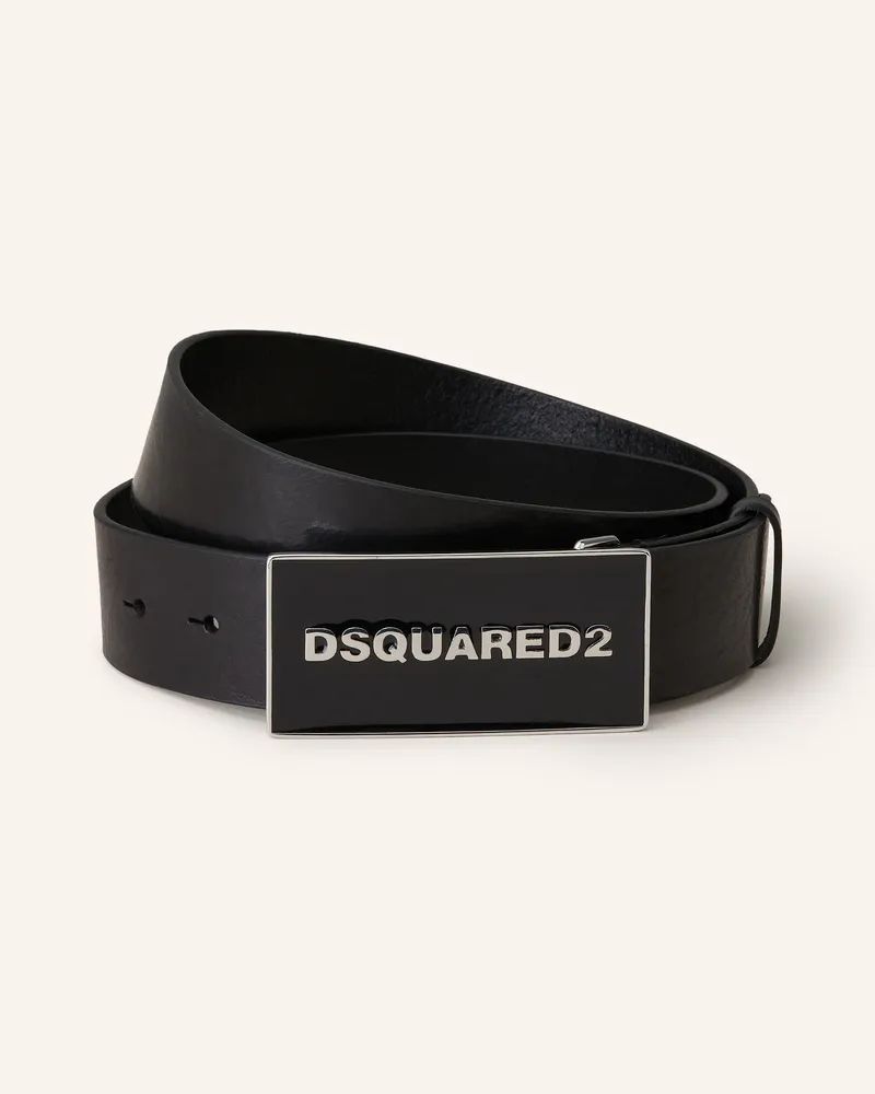 Dsquared2 Ledergürtel Schwarz