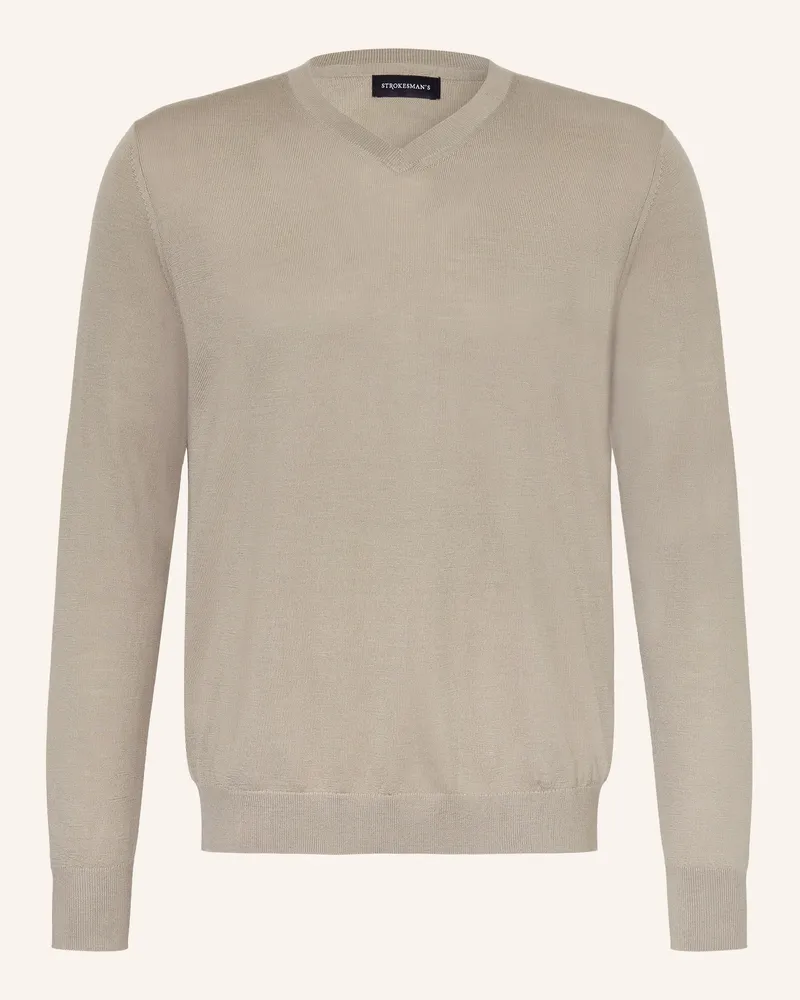 Strokesman's STROKESMAN Pullover aus Merinowolle Grau