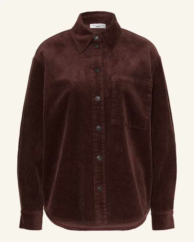 Marc O'Polo Hemdbluse Aus Cord braun Dunkelbraun