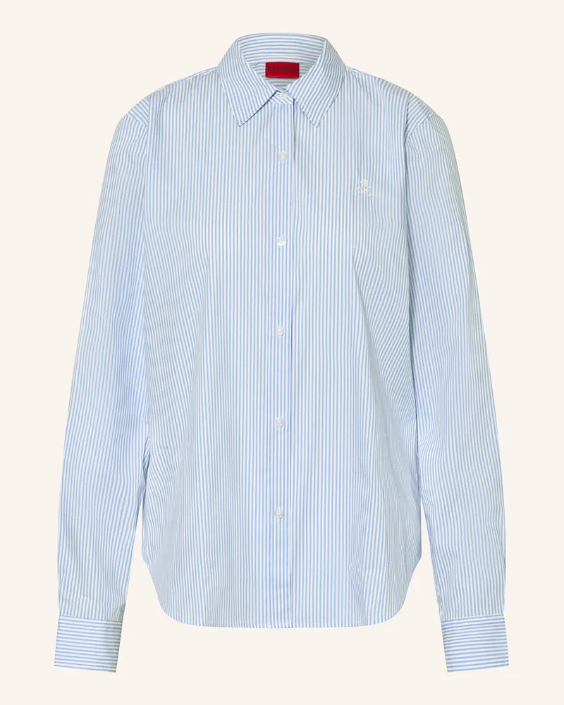 HUGO BOSS Hemdbluse THE ESSENTIAL SHIRT Hellblau