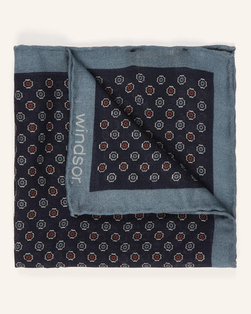 windsor. Einstecktuch mit Seide Dunkelblau