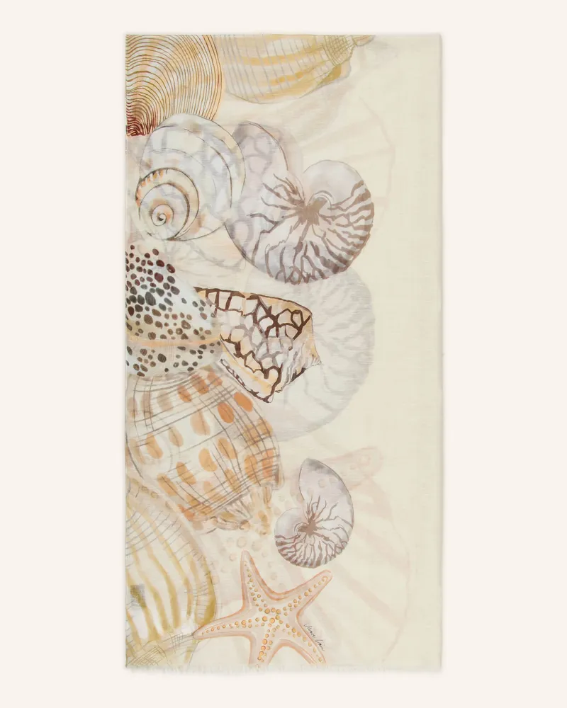 Marc Cain Schal Mit Leinen weiss 110