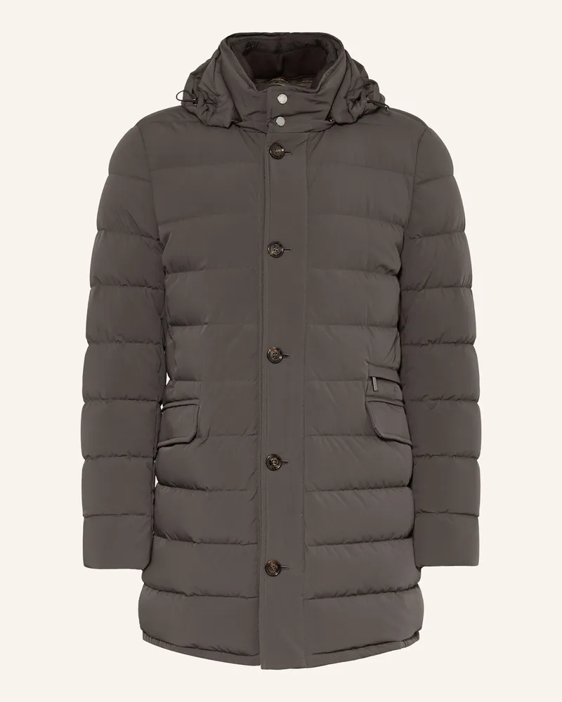 MOORER Daunenmantel Calandri Mit Herausnehmbarer Blende grau Grau