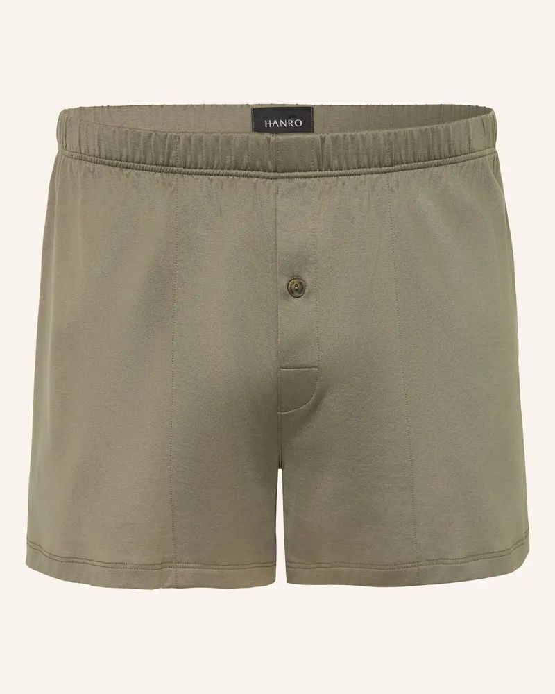 Hanro Boxershorts Cotton Sporty gruen Oliv