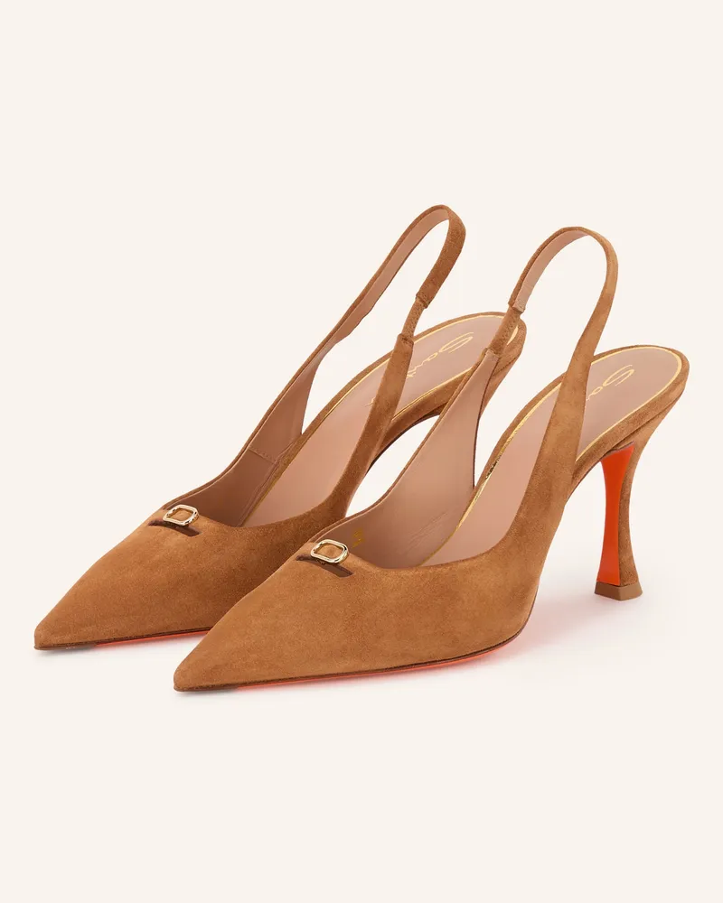 Santoni Slingpumps SABINE Cognac