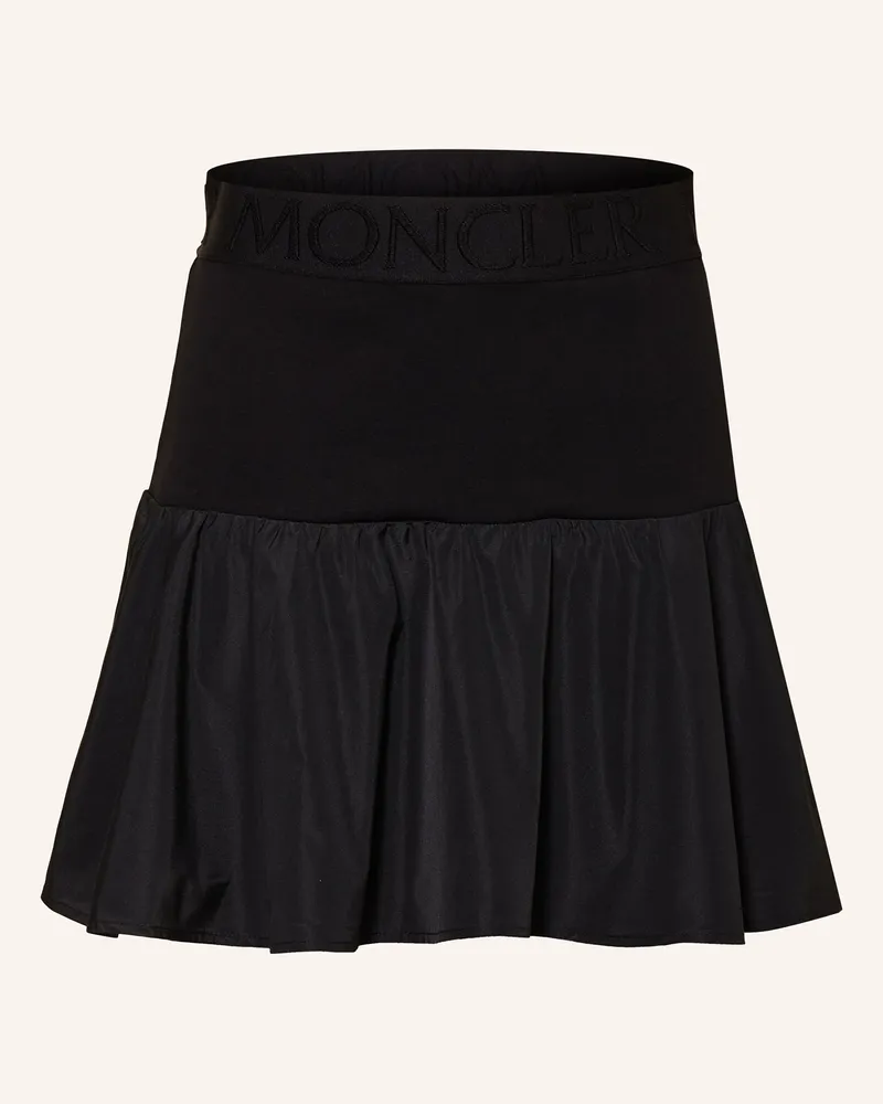 Moncler Rock Im Materialmix schwarz Schwarz