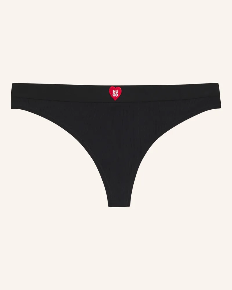 HUGO BOSS Briefs Hugo Heart Thong schwarz Schwarz