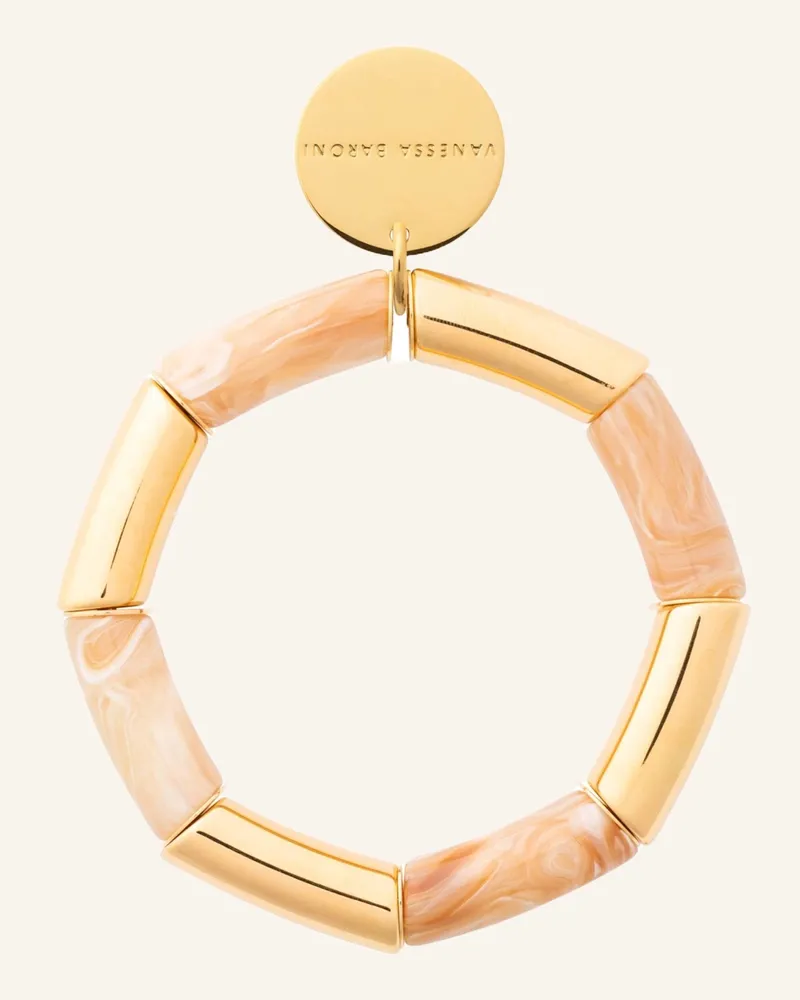 Vanessa Baroni Armbänder FLEX BRACELET GOLD CREME BRULEE MARBLE by GLAMBOU Gold