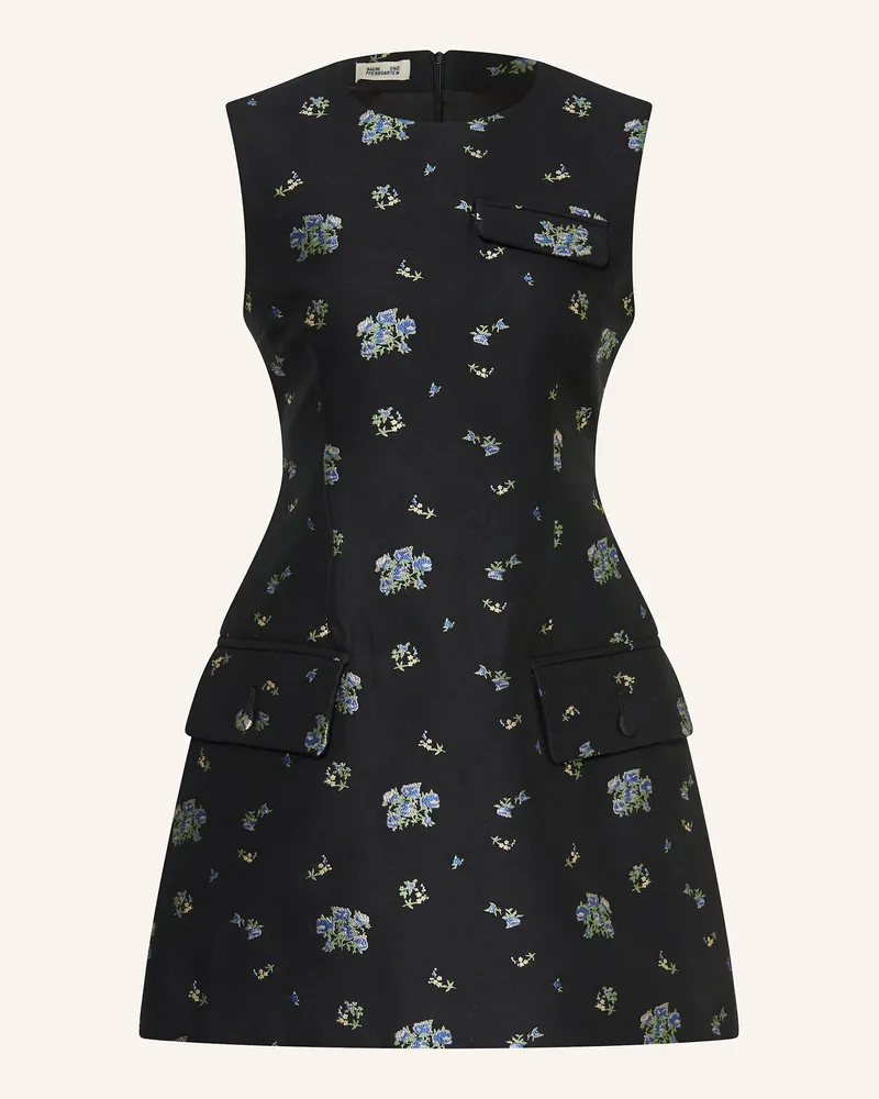 Baum und Pferdgarten Kleid AMAYAH Schwarz