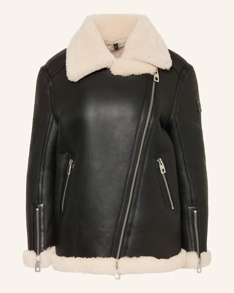 Belstaff Lederjacke Virden schwarz Schwarz