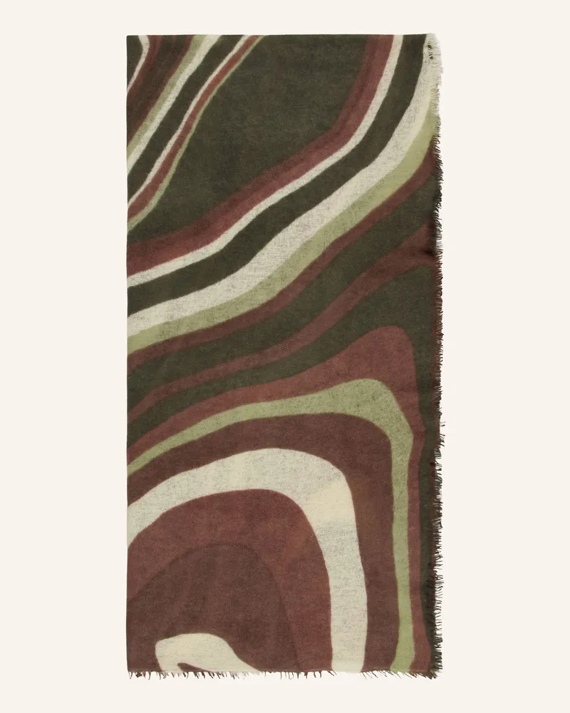 Puschoen Cashmere-Schal HYPNO GARDEN Dunkelbraun