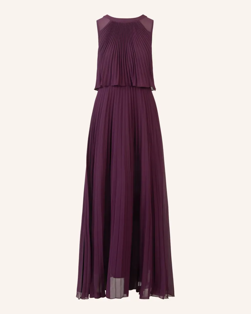 Apart Abendkleid mit Plissees Dunkellila