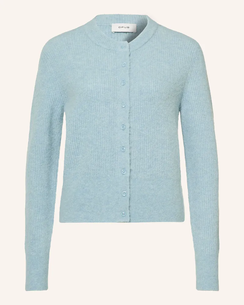 OPUS Strickjacke Dreni gruen Hellblau