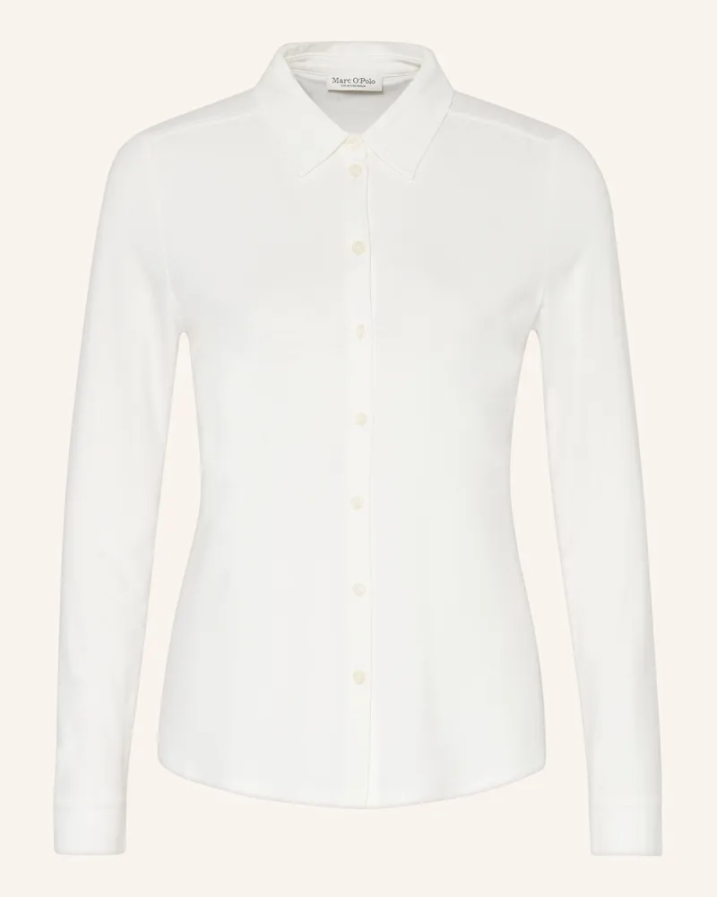 Marc O'Polo Hemdbluse Aus Jersey weiss Weiss