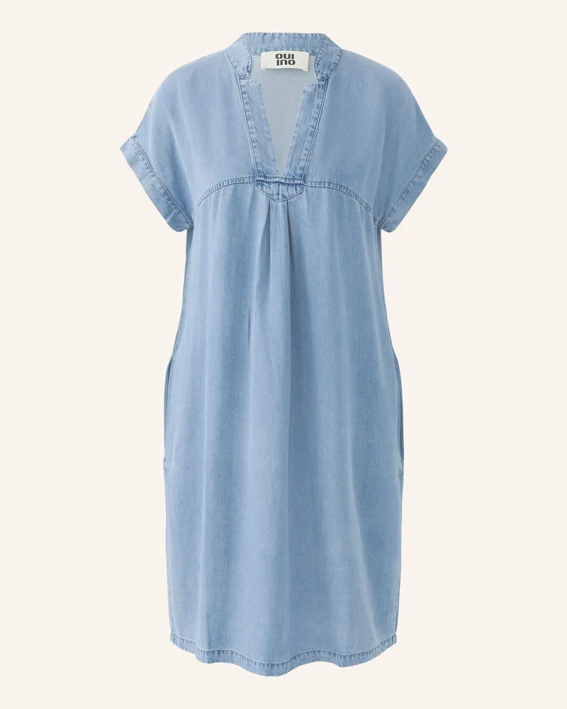 Oui  Kleid in Jeansoptik Blau