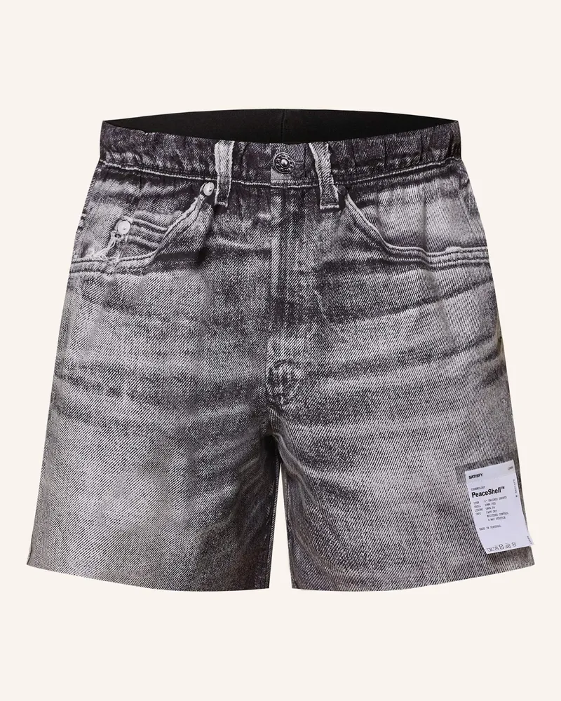 Satisfy Laufshorts Peaceshell™ schwarz Weiss