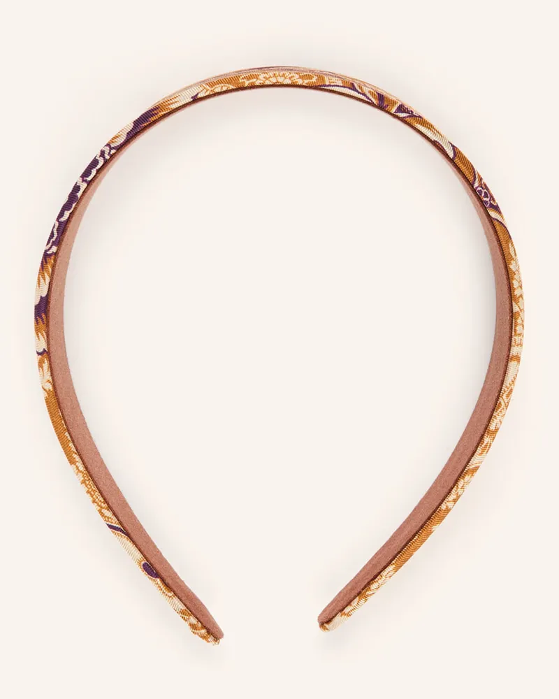 Etro Haarreif Mit Seide beige Cognac